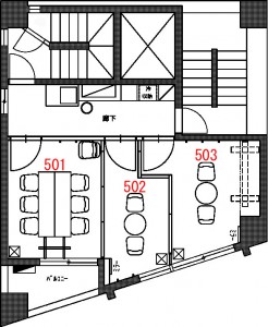 501,502,503の平面図