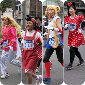 コスプレをした女性たちが東京まらのンに参加