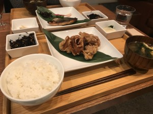 お麩のからあげ定食